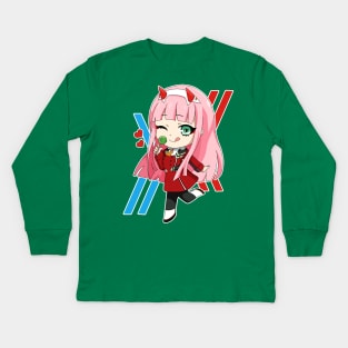 Kawaii ZeroTwo Kids Long Sleeve T-Shirt